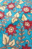 Premium Bangalore Silk Hand-Painted Pen Kalamkari -Midnight blue