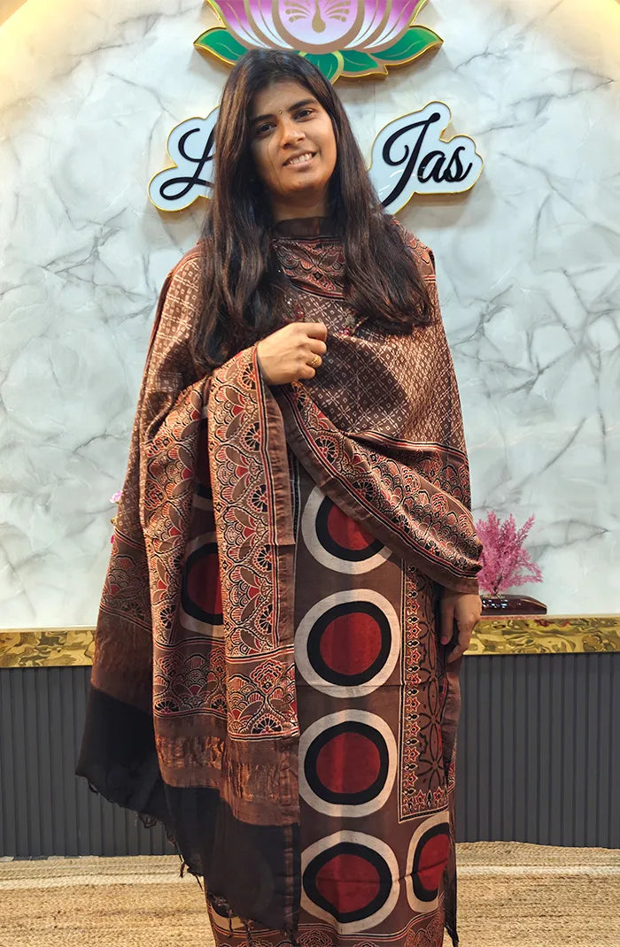 Chanderi Silk Ajrakh Salwar_5 Main image