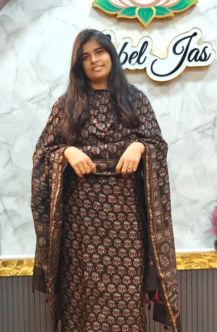 Chanderi Silk Ajrakh Salwar_1 Main image