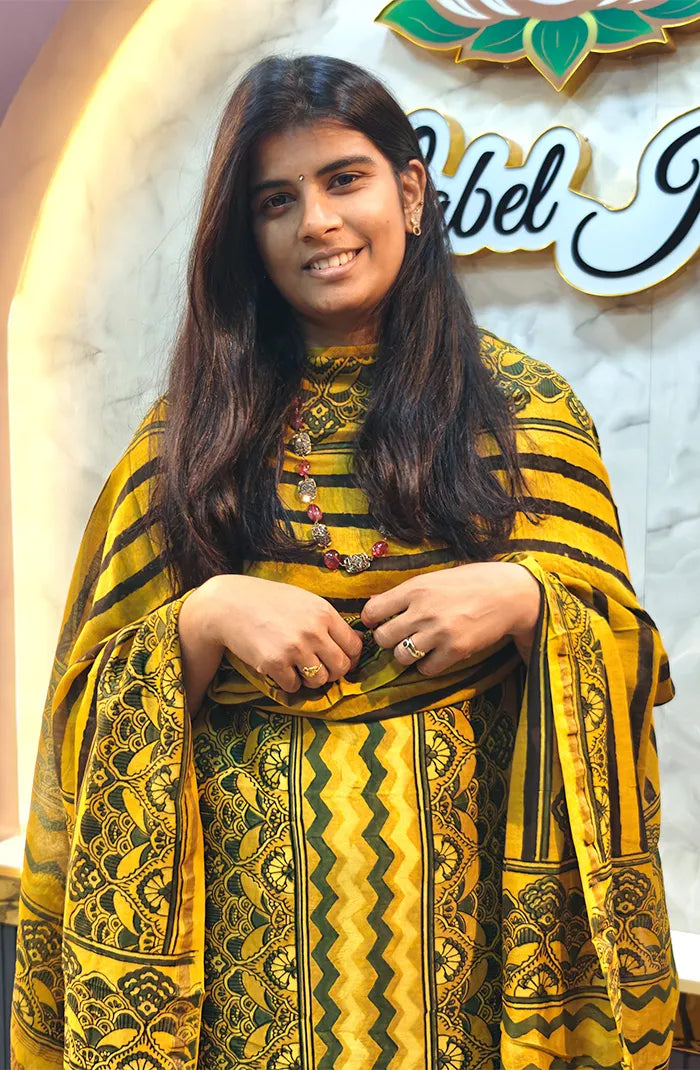 Chanderi Silk Ajrakh Salwar_4 Secondary image