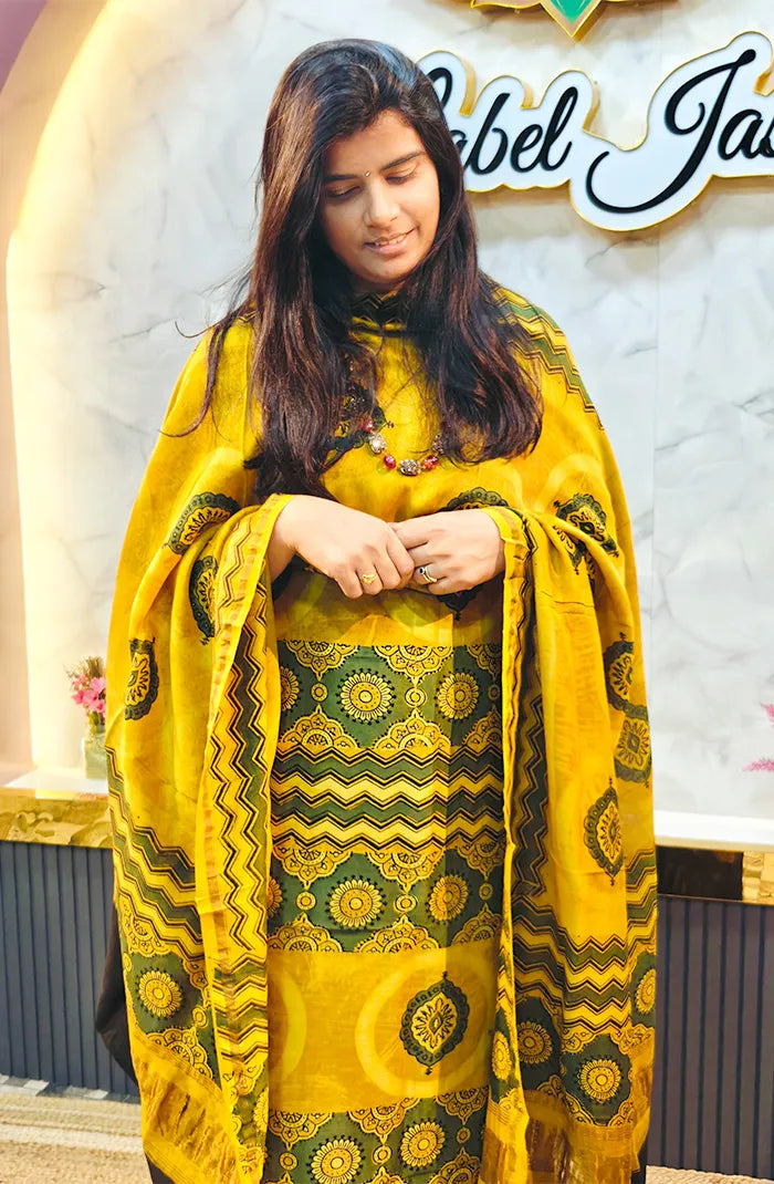 Chanderi Silk Ajrakh Salwar_8 Secondary image