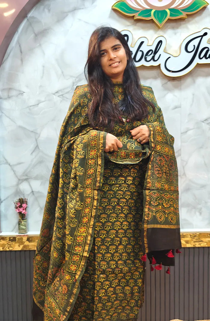 Chanderi Silk Ajrakh Salwar_2 Main image