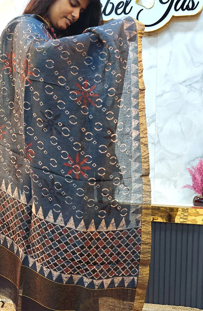 Ajrakh Silk Linen Salwar 5