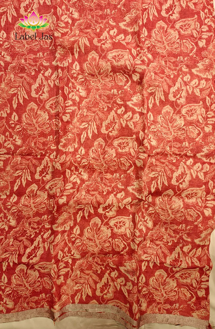 Pure  Linen Saree with Digital print 10