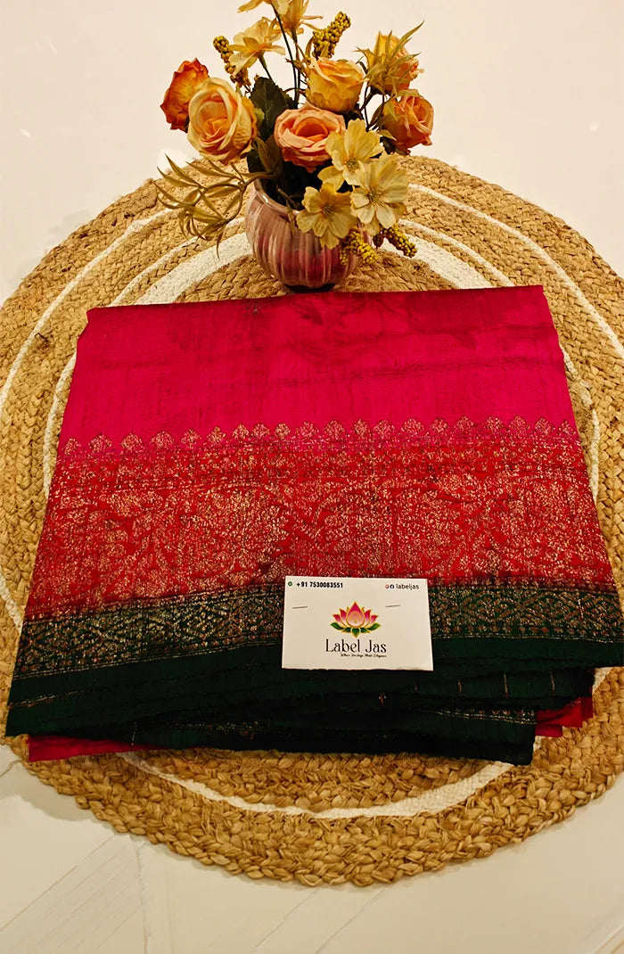 Pure Banarasi  Raw Silk Saree 12 Main image