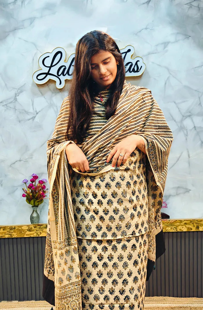 Ajrak Handblock Salwar 11 Main image