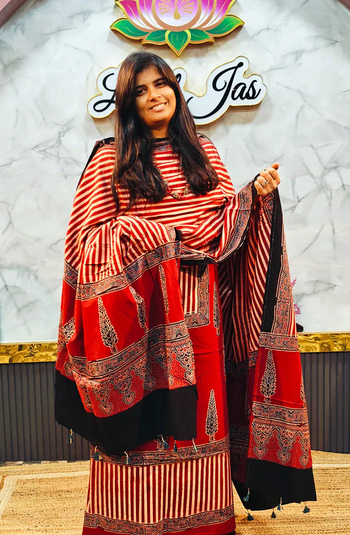 Ajrak Handblock salwar_27 Main image