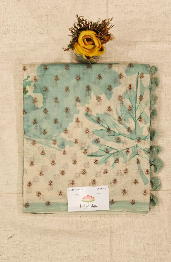 Tussar Saree with Banarasi Motifs 8