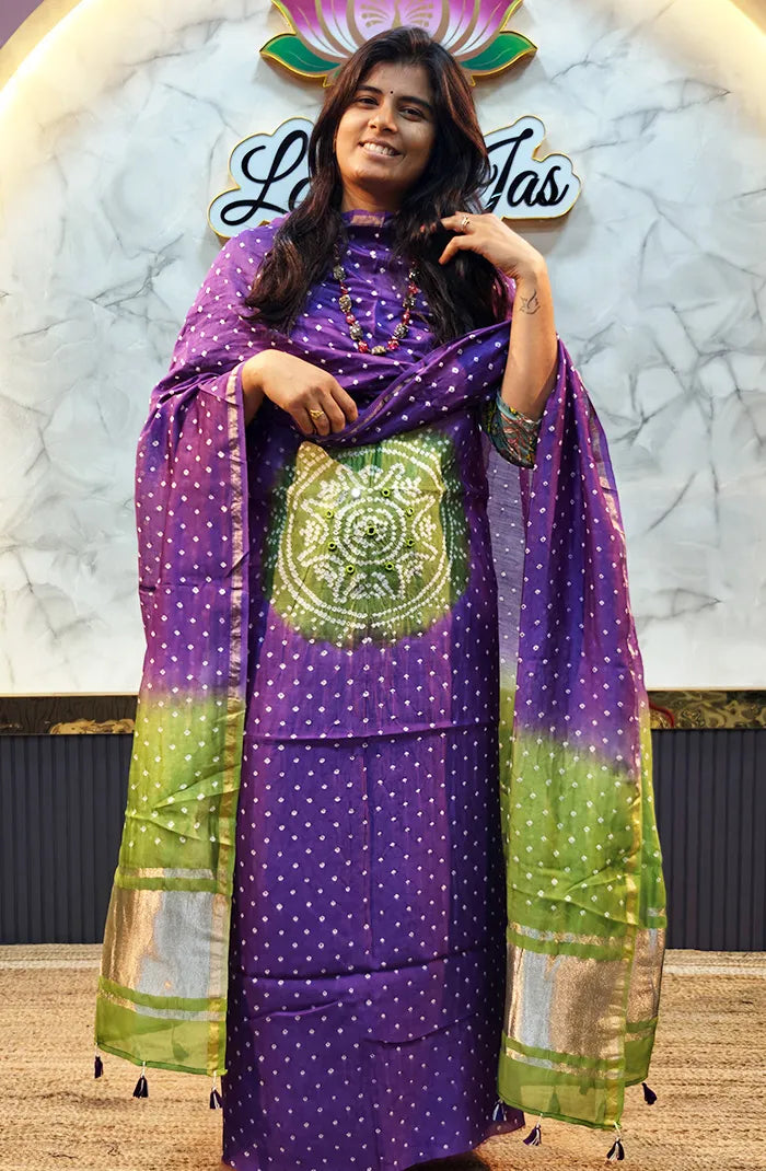 Chanderi Silk Bandhini Salwar_7 Main image