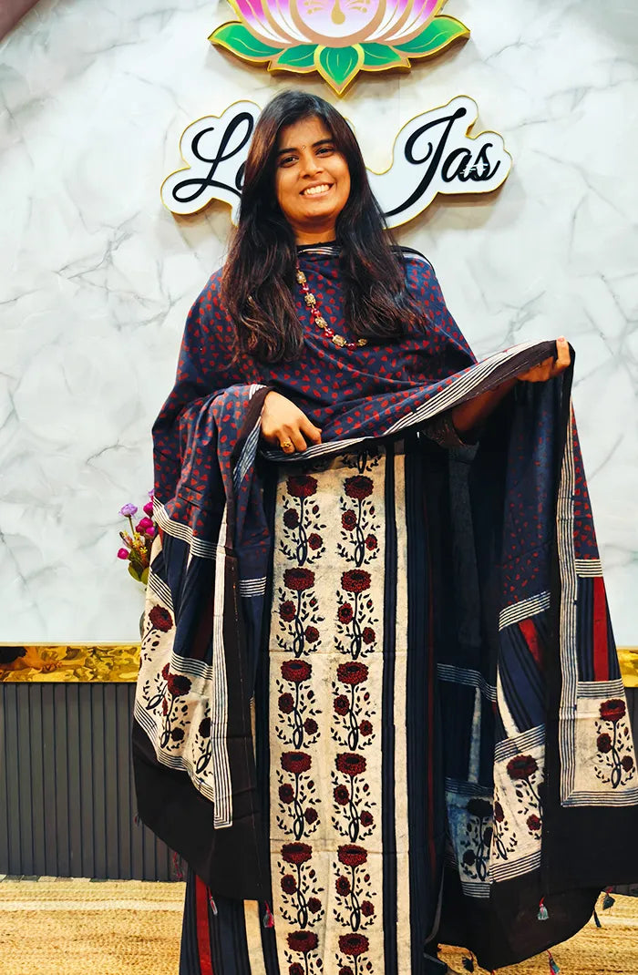 Ajrak Handblock salwar_28 Main image