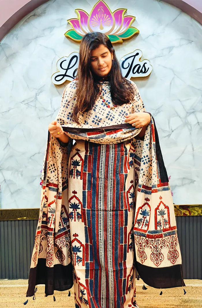Ajrak Handblock Salwar 3 Main image