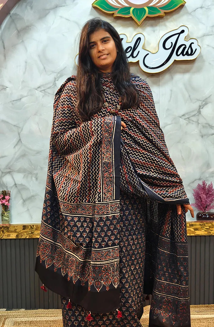 Ajrak Handblock salwar_20 Main image