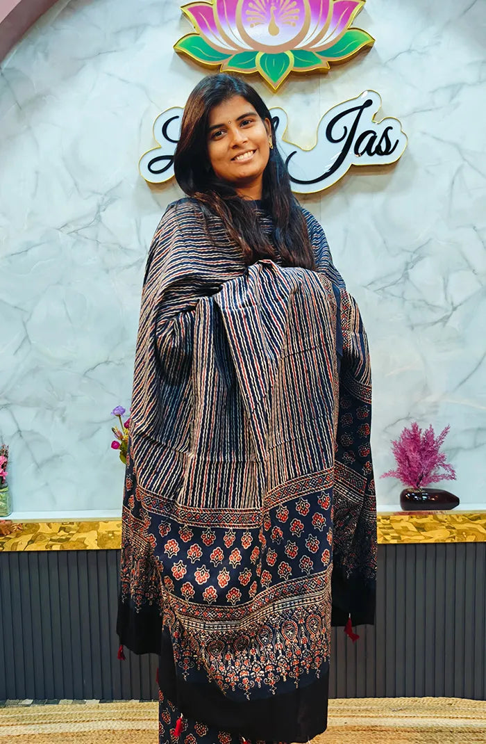 Ajrak Handblock Salwar 9 Main image