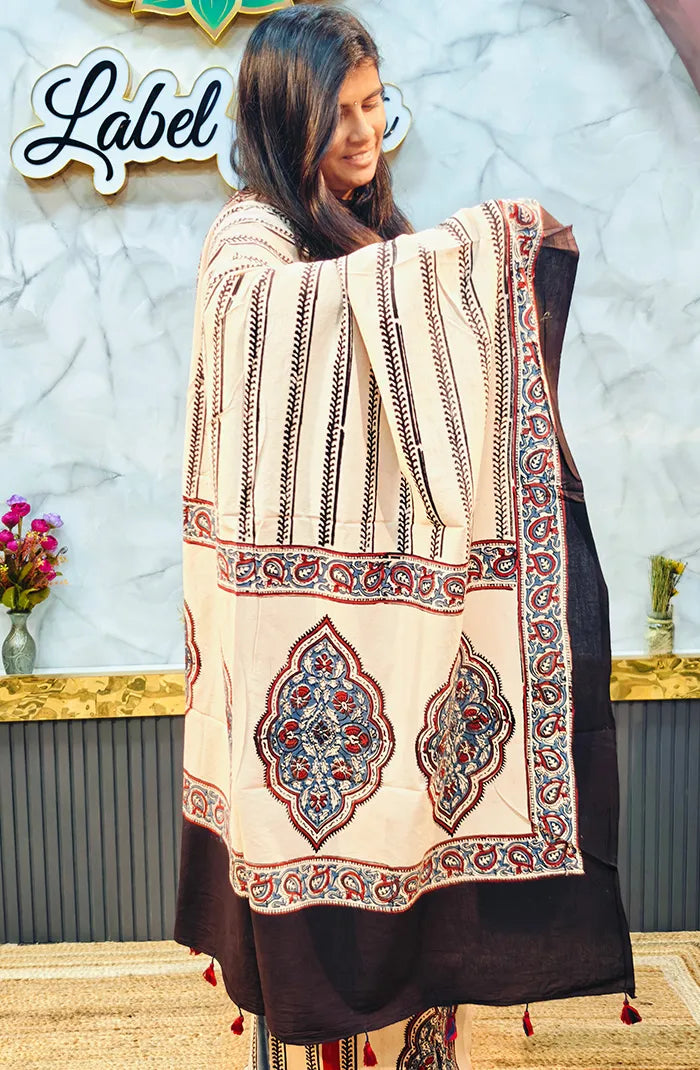Ajrak Handblock salwar_16