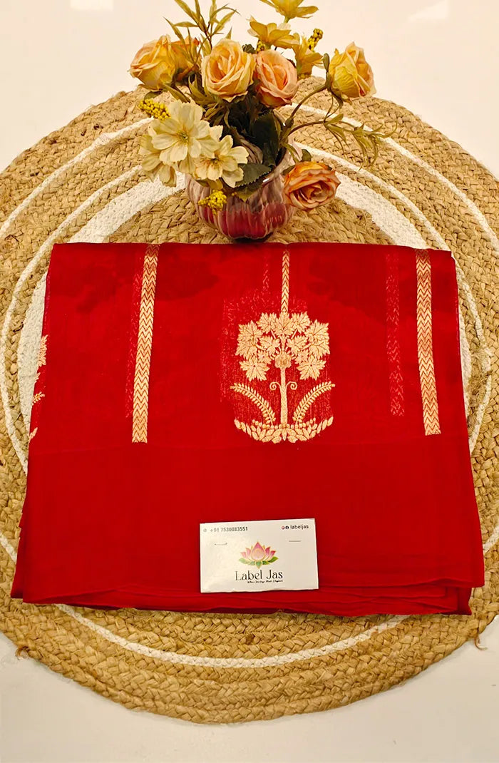 Pure Kora organza Banarasi Silk Saree 2 Main image