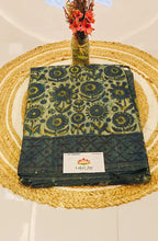 Premium Dupion Silk saree with block print 5
