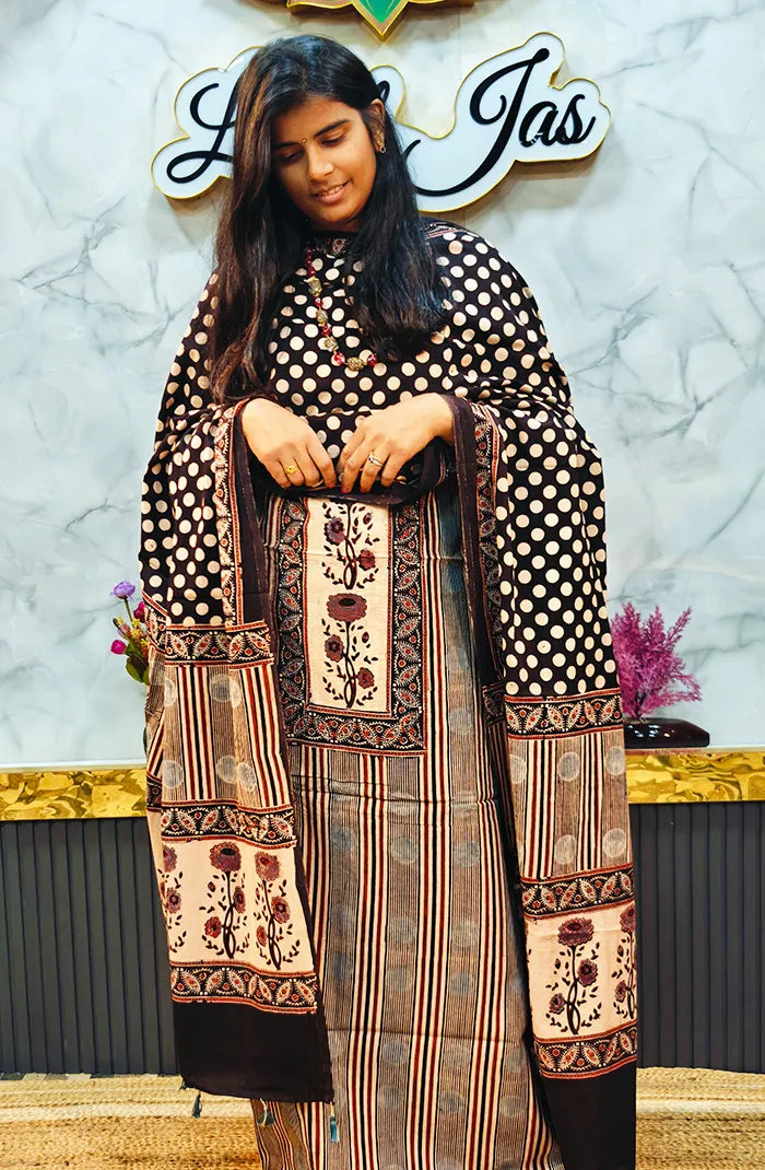 Ajrak Handblock salwar_40 Main image