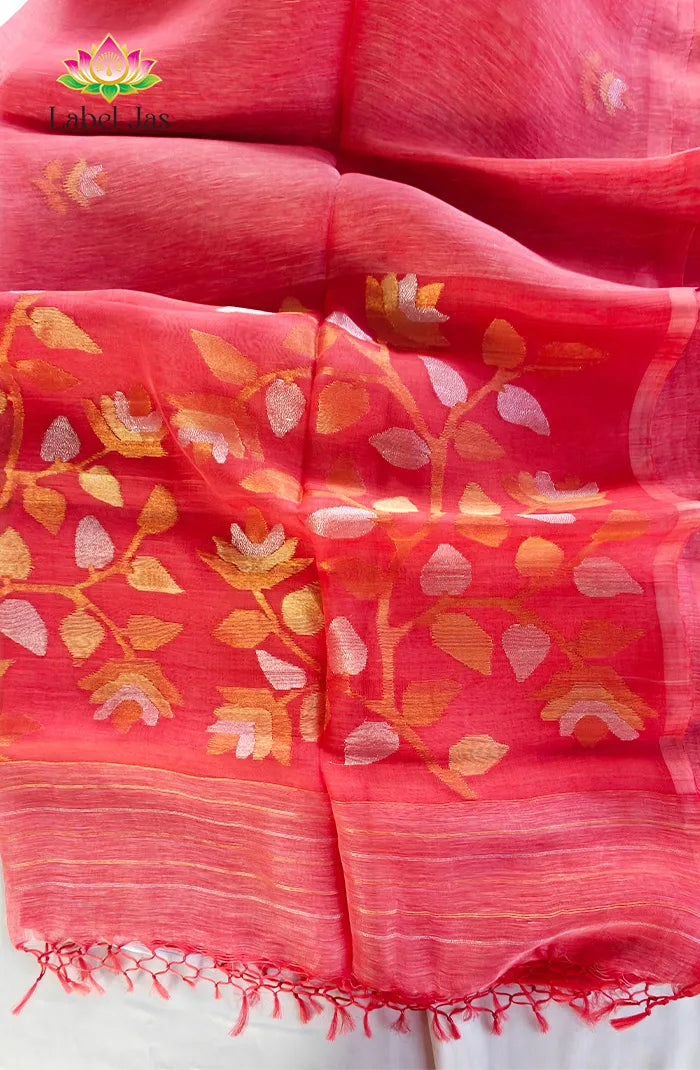 Premium Silk linen with Jamdani weaving 1 Main image