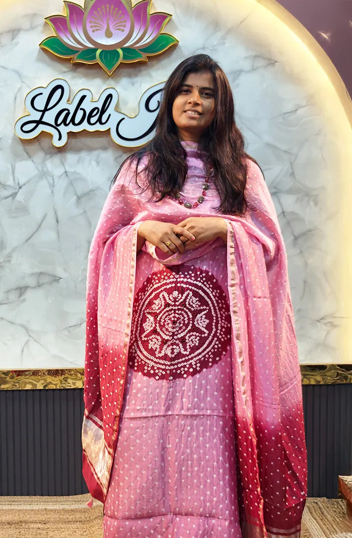 Chanderi Silk Bandhini Salwar_4 Main image