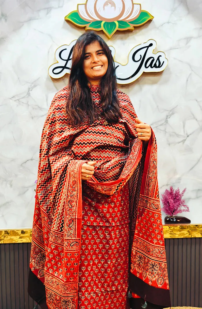 Ajrak Handblock Salwar 6 Main image