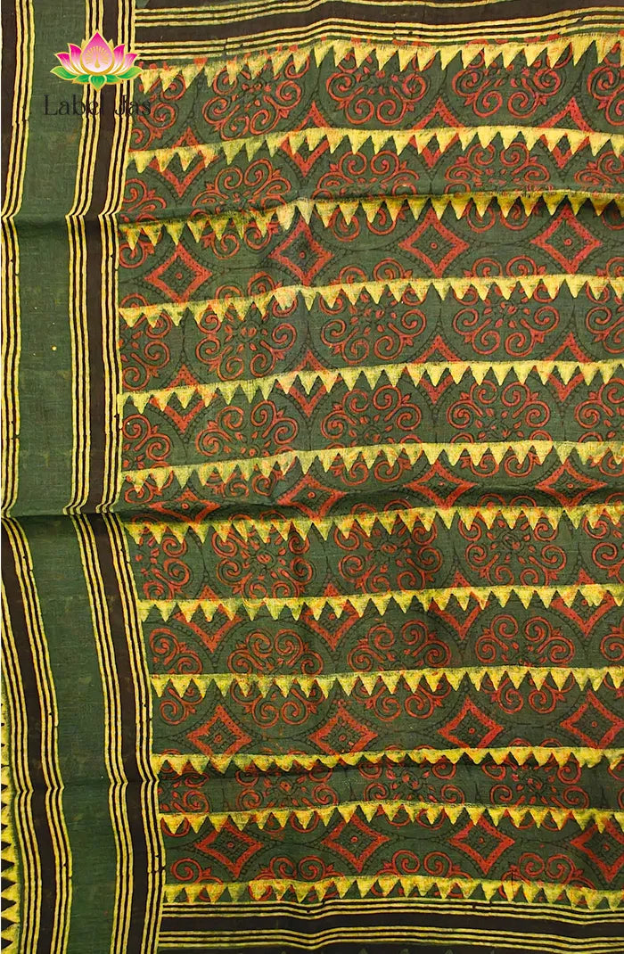 Pure  Linen Saree with Digital print 4