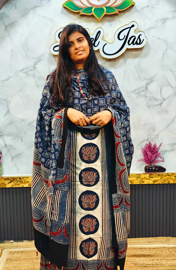 Ajrak Handblock salwar_37 Main image