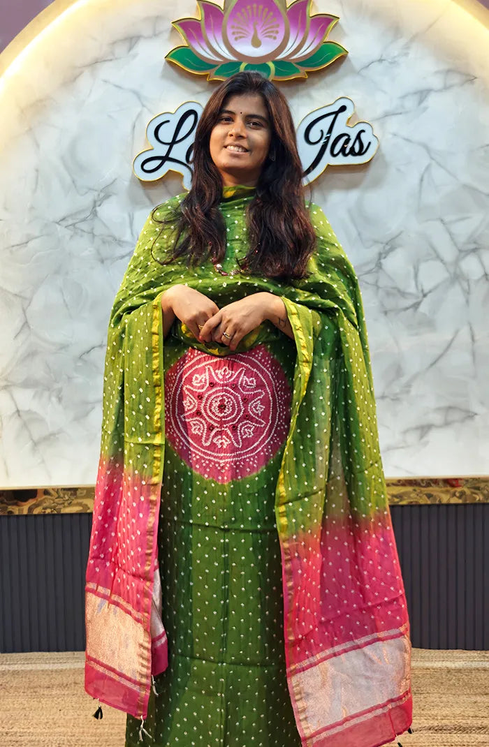 Chanderi Silk Bandhini Salwar_1 Main image