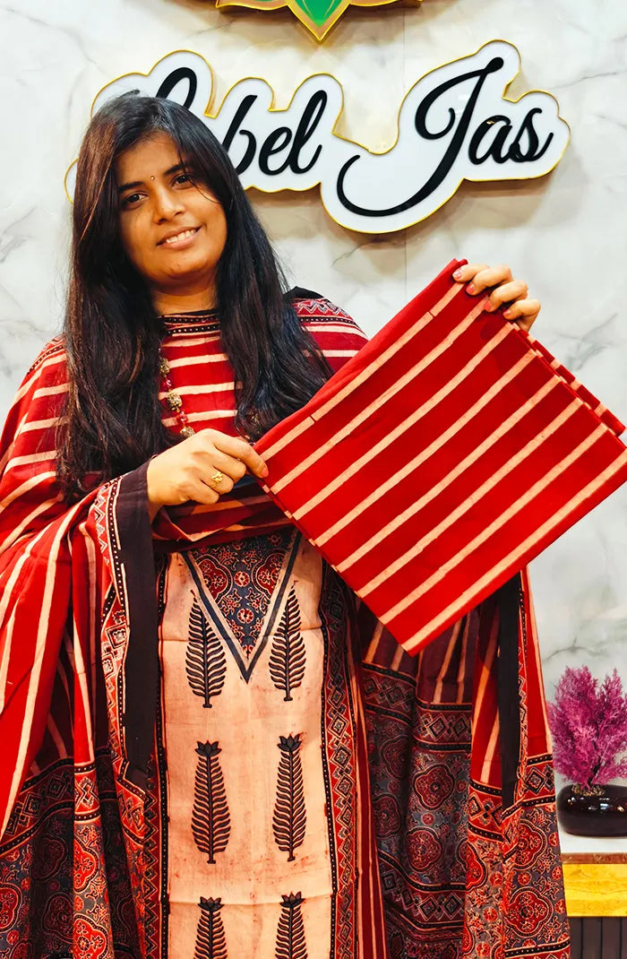 Ajrak Handblock salwar_31 Secondary image