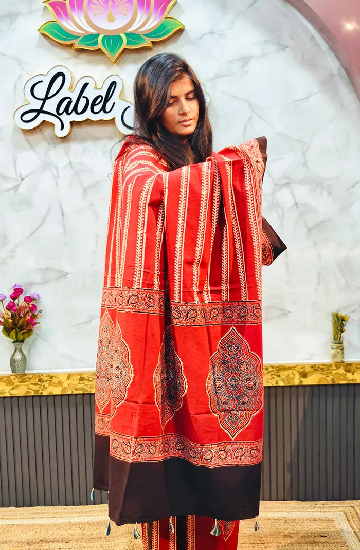 Ajrak Handblock salwar_15