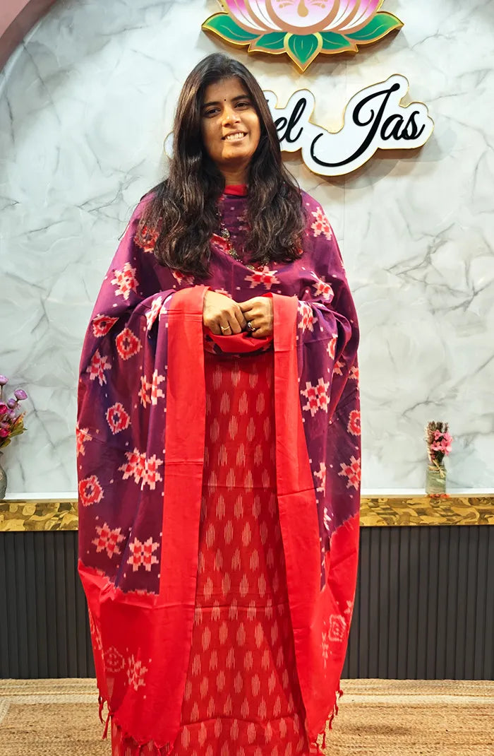 Mercidized Ikkat Cotton Salwar 5 Main image
