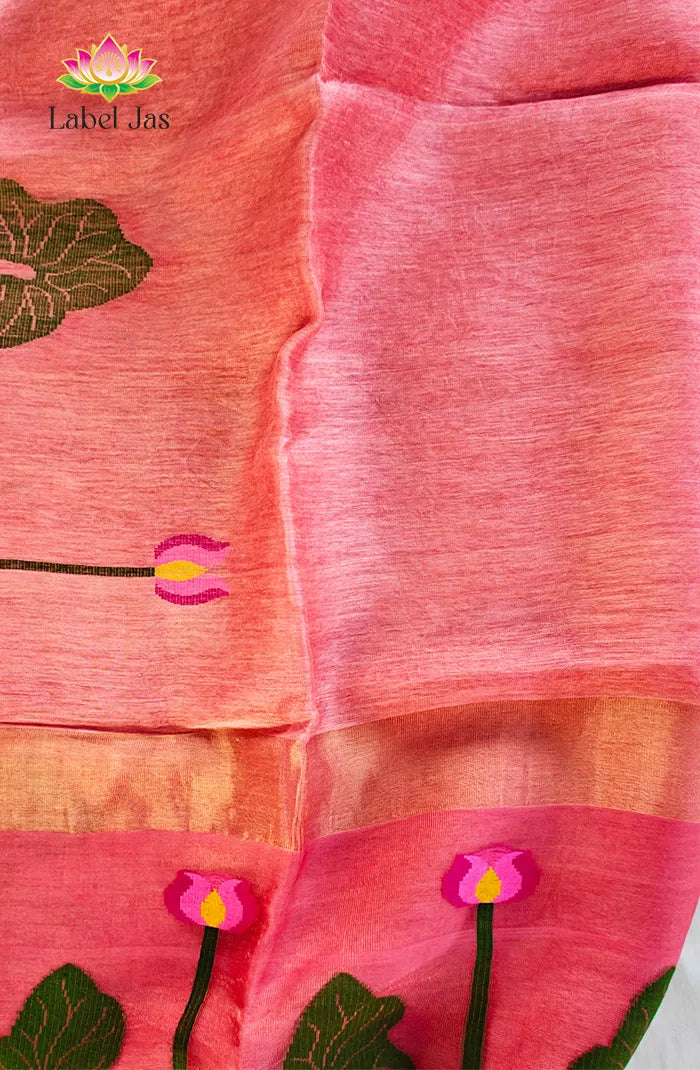 Pure Silk Linen Saree 3