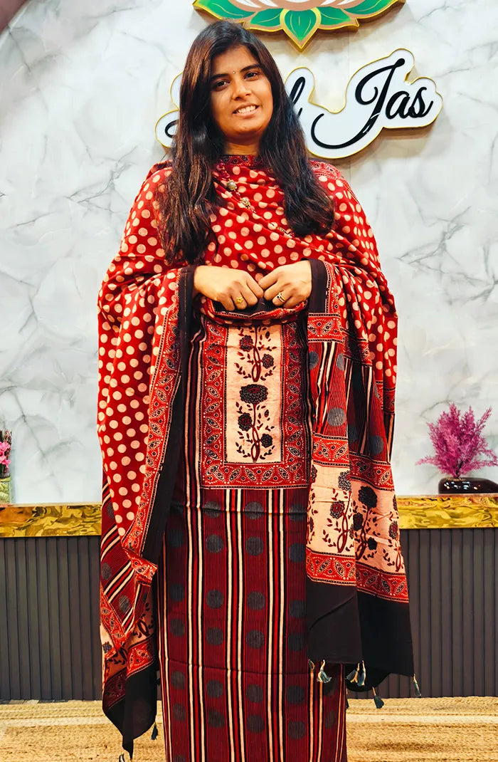 Ajrak Handblock salwar_38 Main image