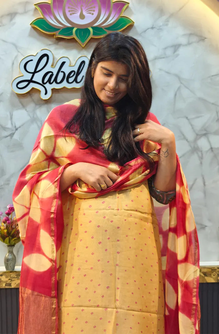 Chanderi Silk Bandhini Salwar_15 Main image