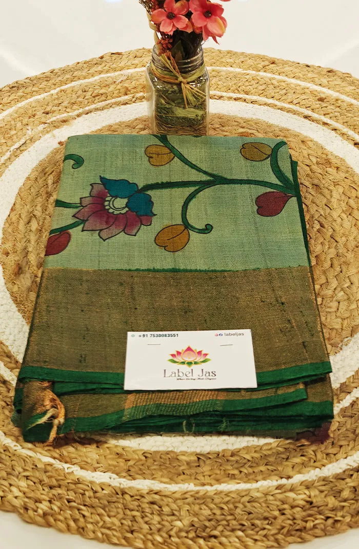 Desi Tussar with Kalamkari Print Saree