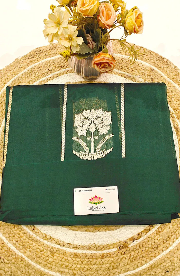 Pure Kora organza Banarasi Silk Saree 1 Main image