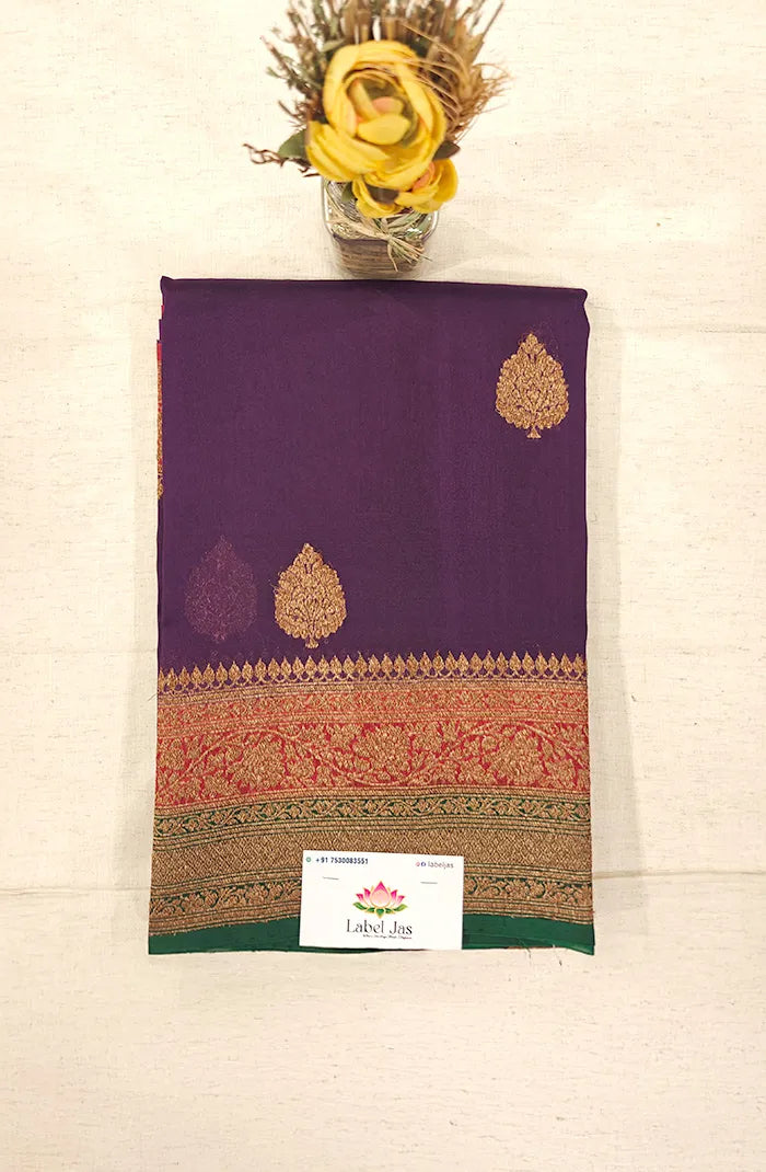 Premium Raw Silk Organza Saree 2 Main image