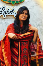 Ajrakh Silk Linen Salwar 19