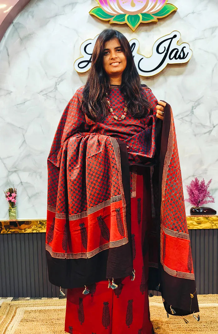 Ajrak Handblock salwar_30 Main image