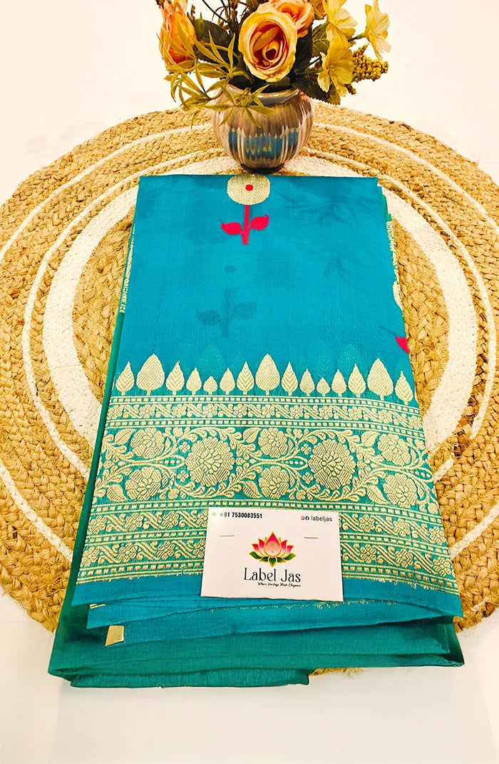 Premium Kora organza Banarasi Silk Saree 4 Main image