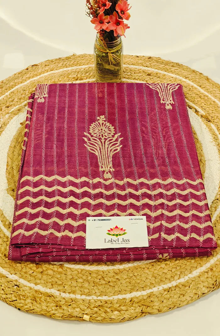 Tussar Block Printed Saree 2