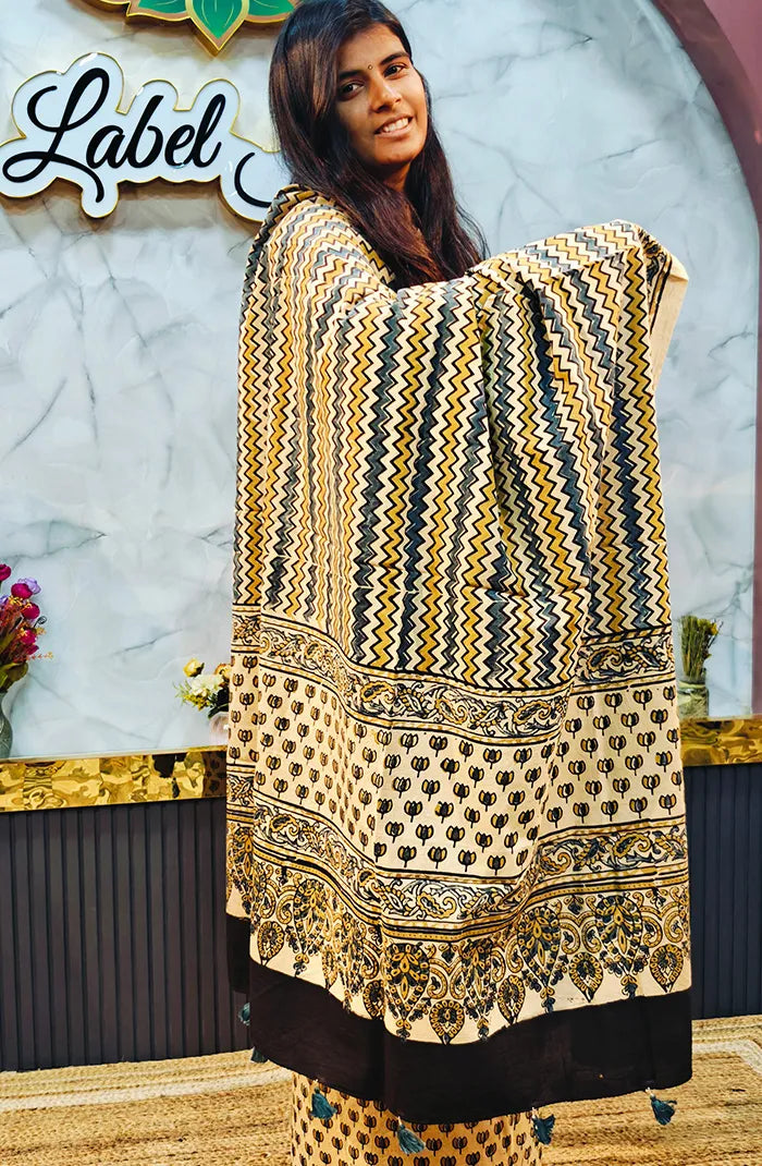 Ajrak Handblock Salwar 14