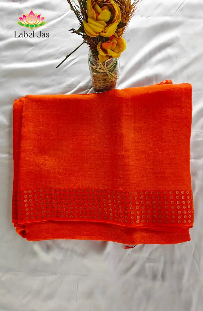 Pure Muslin organza saree 7 Main image