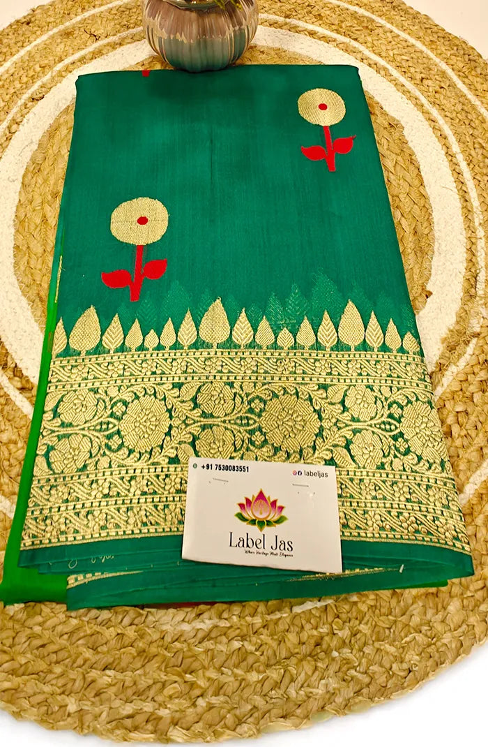 Premium Kora organza Banarasi Silk Saree 3 Main image