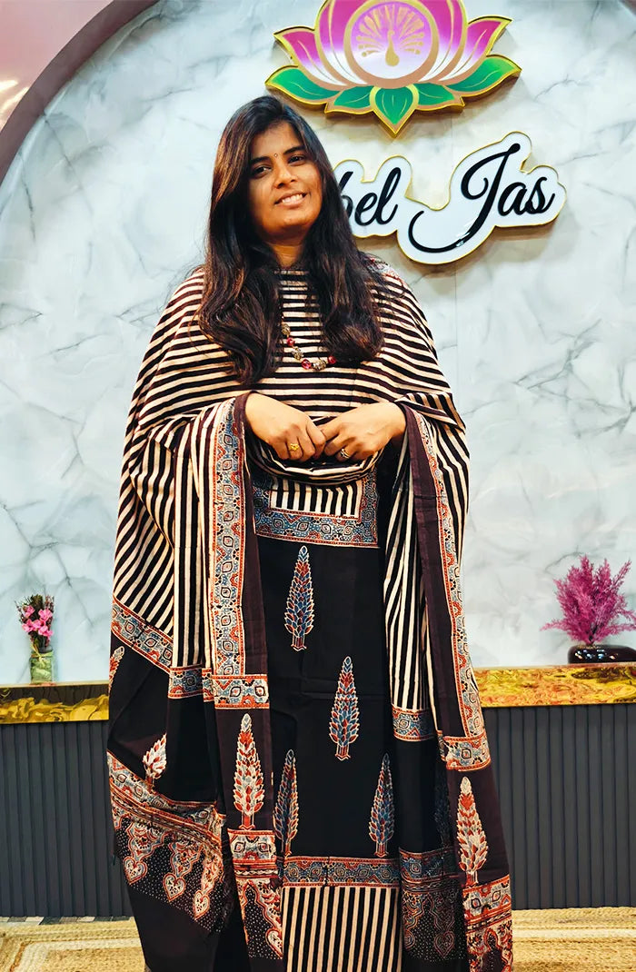Ajrak Handblock Salwar 4 Main image