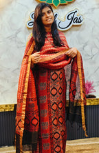 Ajrakh Silk Linen Salwar 17