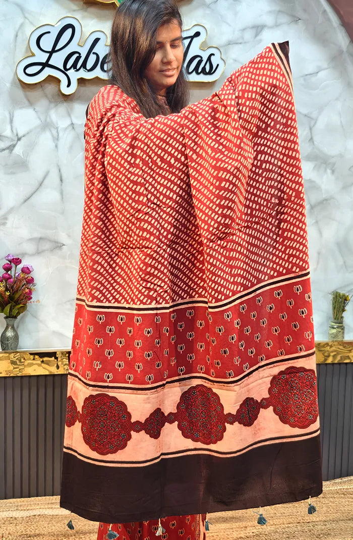 Ajrak Handblock salwar_23