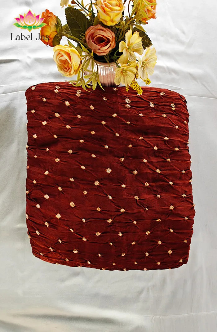 Modal silk with Bandini and Ajrakh Saree 8 Main image