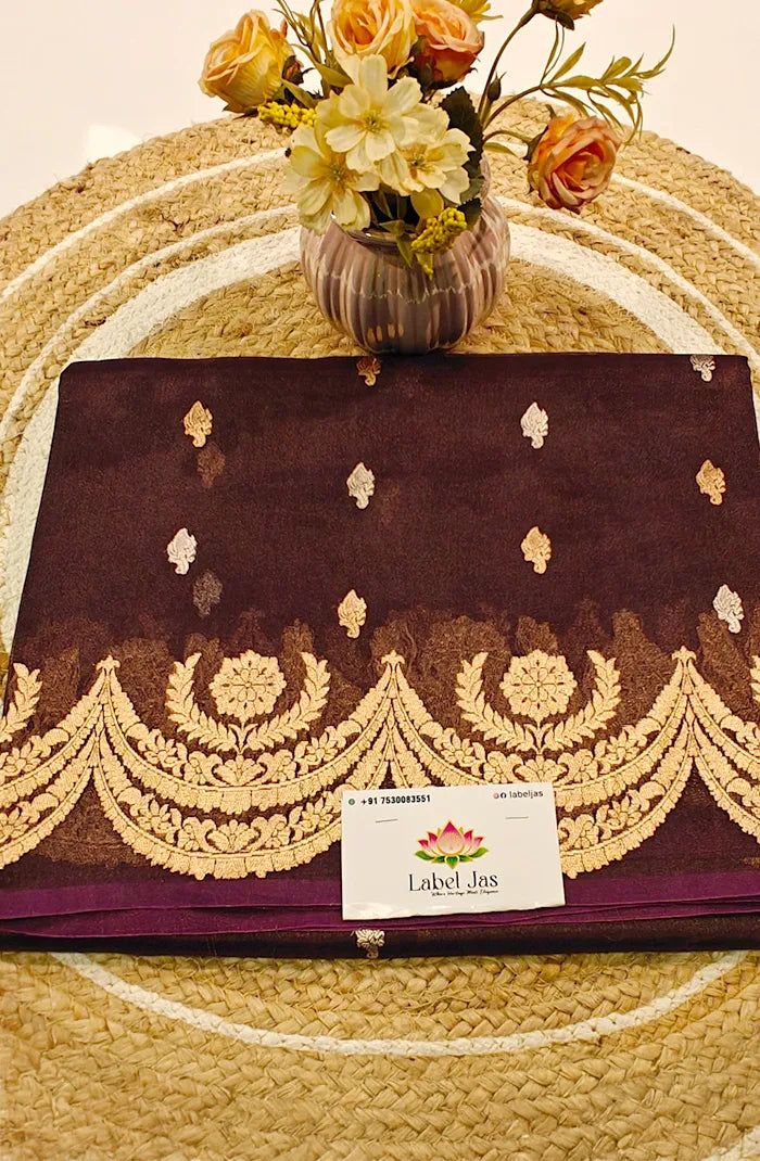 Premium Kora organza Banarasi Silk Saree 2 Main image