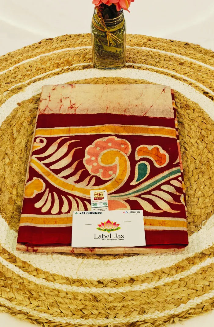 Tussar Batik Saree 2 Main image