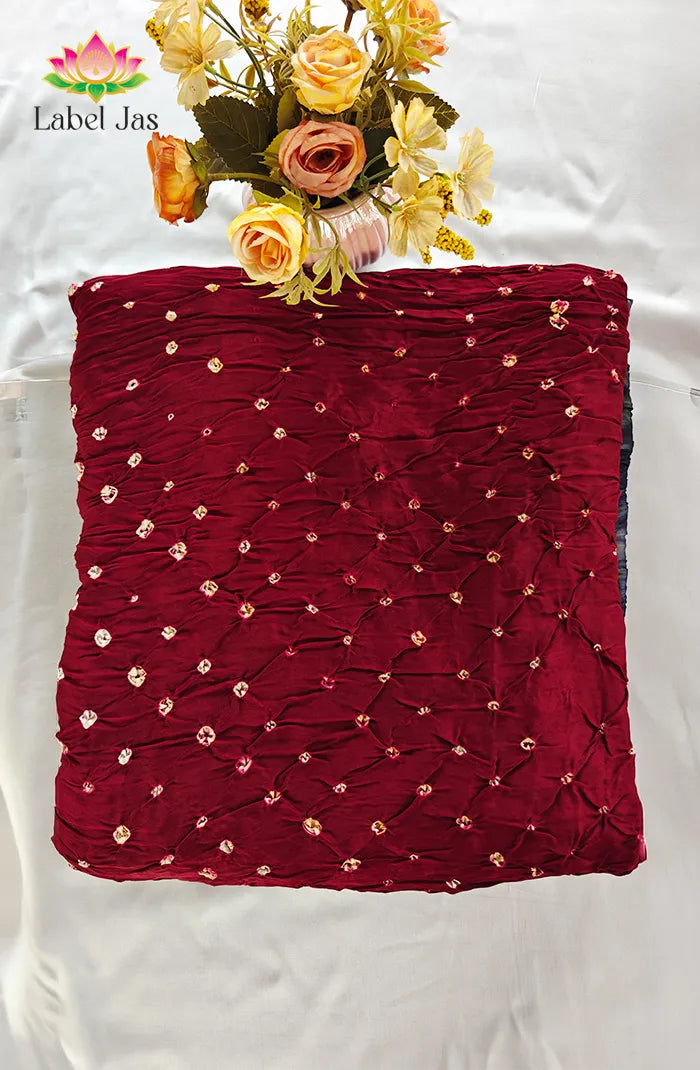 Modal silk with Bandini and Ajrakh Saree 9 Main image